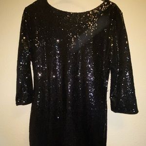 Black Sequin Dress